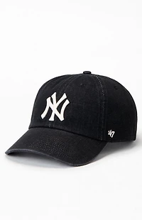 47 Brand Black NY Yankees Lennon Clean Up Dad Hat