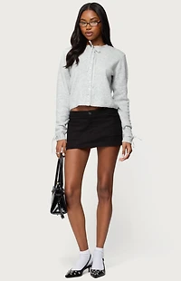 Edikted Vickie Ribbon Knit Cardigan