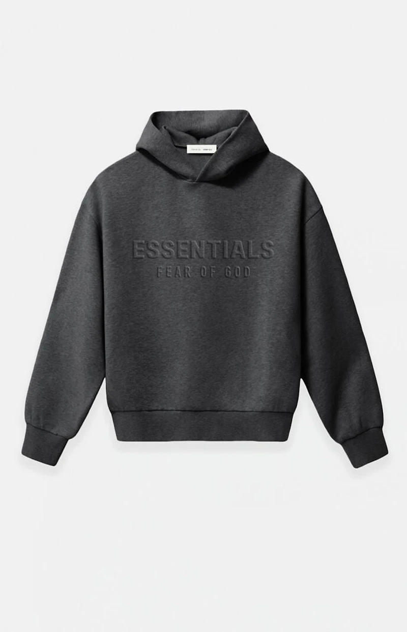 Fear of God ESSENTIALS Charcoal Heather Embossed Classic Hoodie