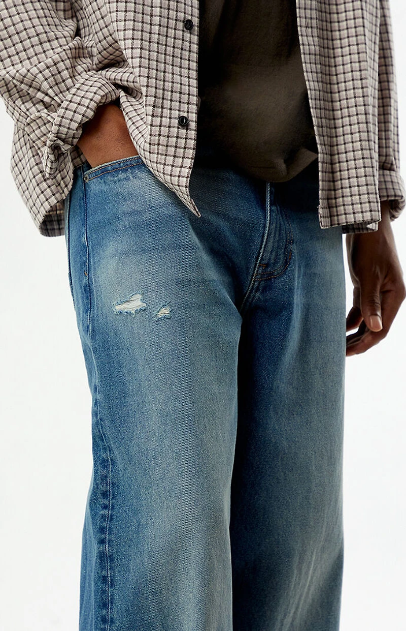 Pacsun Blake Extreme Baggy Jeans Ripped Medium Blue