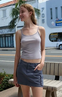John Galt Lavender Skylar Striped Tank Top