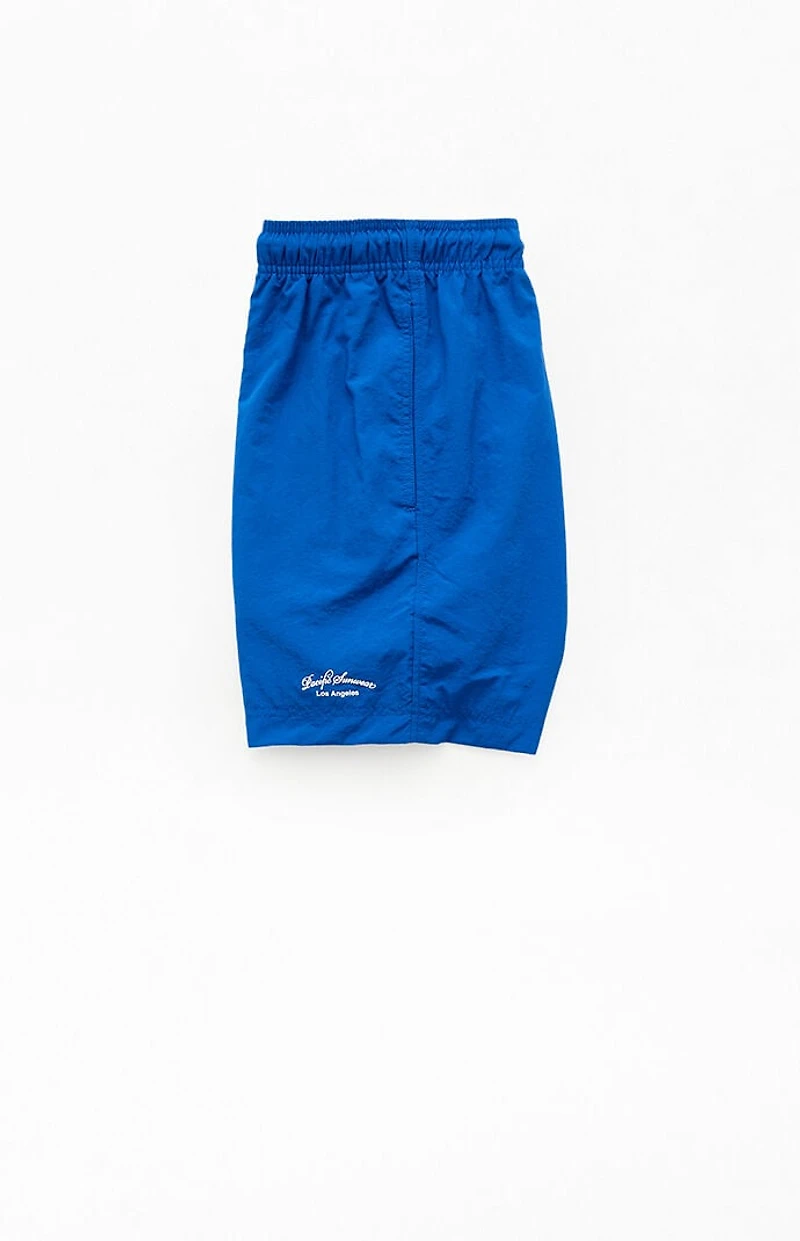 Pacsun Electric Blue Collegiate Solid 6.5" Swim Trunks