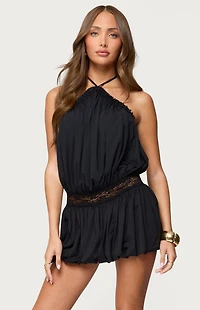 Edikted Aida Backless Bubble Mini Dress