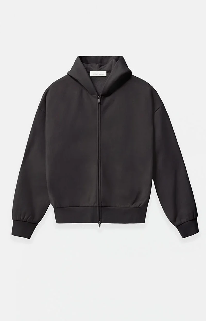 Fear of God ESSENTIALS Vintage Black Classic Zip Up Hoodie