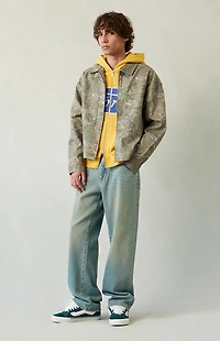 Pacsun Dylan Baggy Jeans Light Blue Green Tinted