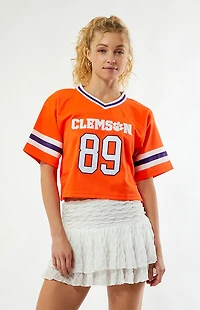 HYPE & VICE Clemson Tigers Cropped Football Jersey