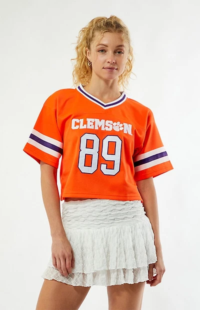 HYPE & VICE Clemson Tigers Cropped Football Jersey