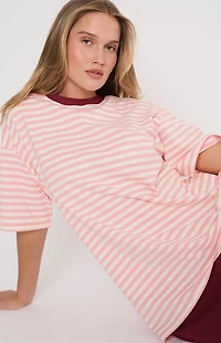 THE MAYFAIR GROUP Come As You Are Striped Oversized T-Shirt
