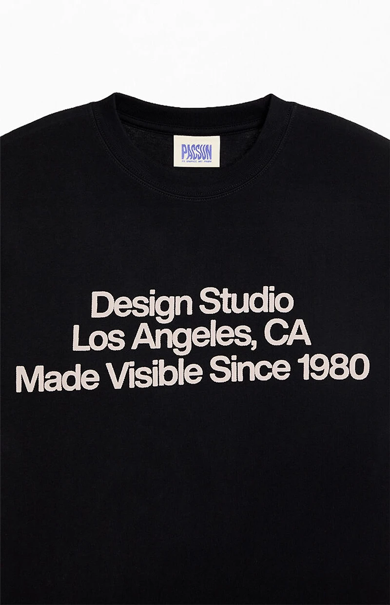 Pacsun Black Design Studio Oversized T-Shirt