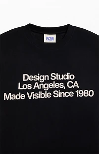Pacsun Black Design Studio Oversized T-Shirt