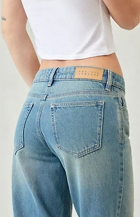 Pacsun Zoe Low Rise Girlfriend Jeans Medium Blue Tint