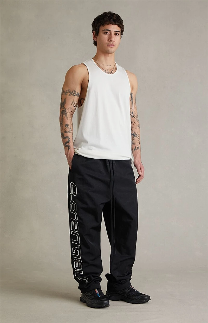 Fear of God ESSENTIALS Vintage Black Active Trace Relaxed Track Pants