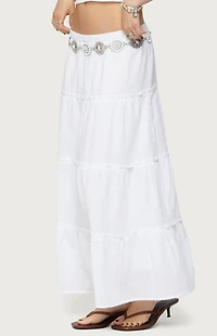 Edikted Petite Charlotte Tiered Maxi Skirt