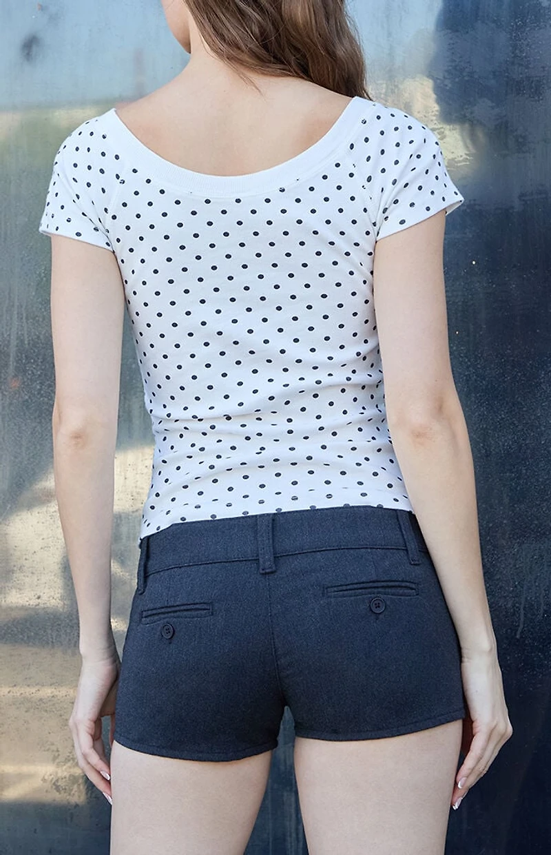 John Galt Gray Micro Shorts