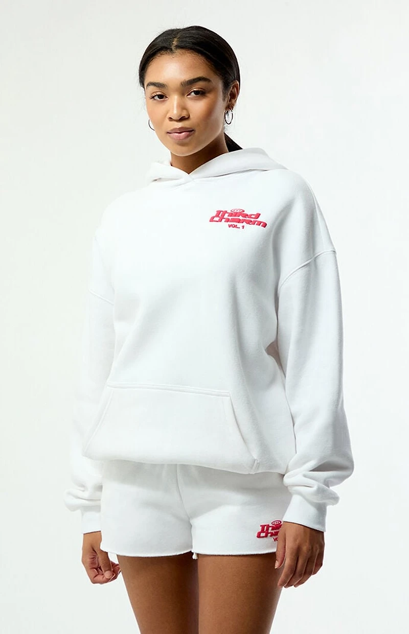 Third Charm White & Pink Puff Graphic Vol. 1 Hoodie