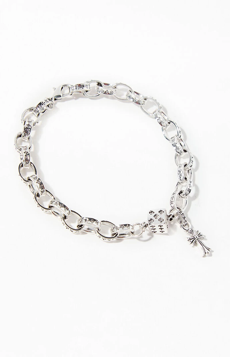 Pacsun Silver Roll The Dice Bracelet