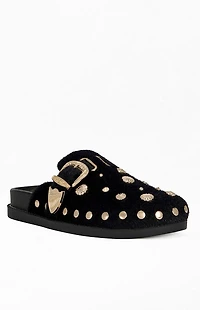 AZALEA WANG Women's Walsh Black Mule Flats