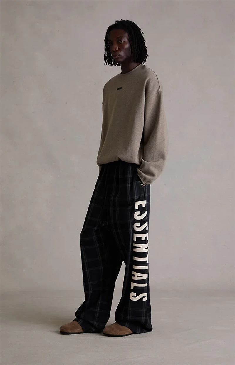 Fear of God ESSENTIALS Vintage Black Plaid Lounge Pants