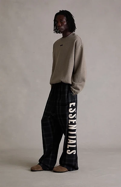 Fear of God ESSENTIALS Vintage Black Plaid Lounge Pants