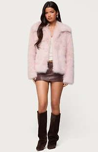 Edikted Noelle Oversized Faux Fur Jacket