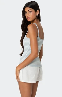 Edikted Gretta Striped Ribbed Tank Top