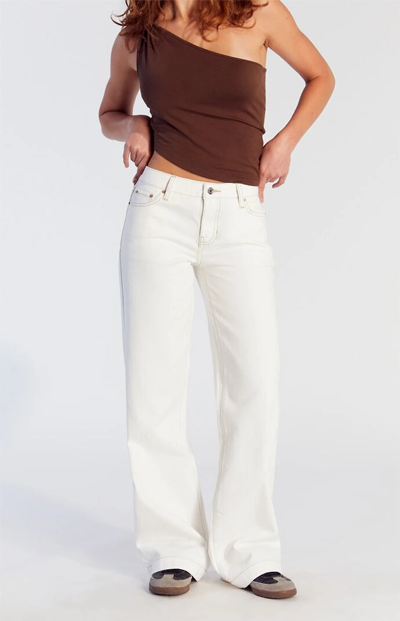 Pacsun Casey Low Rise Baggy Jeans Butterfly Stamp