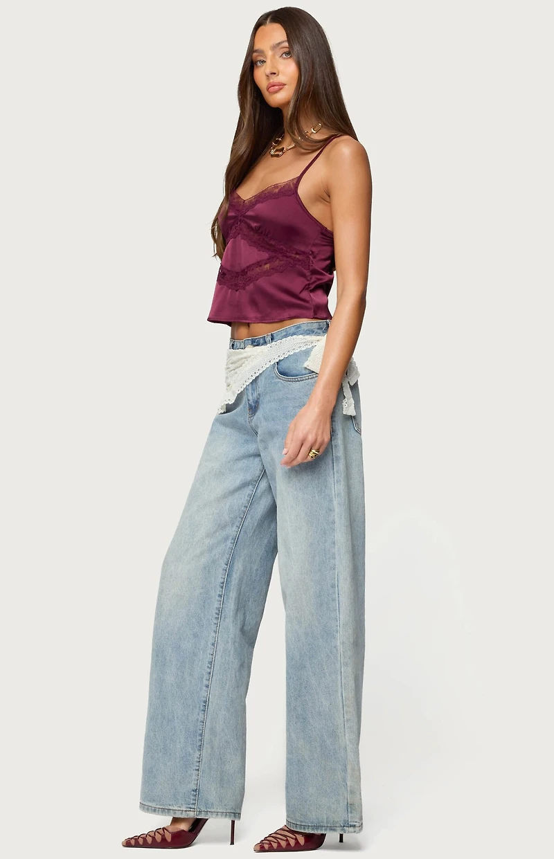 Edikted Tamar Satin Effect Tank Top