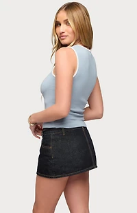 Edikted Valentina Striped Square Neck Tank Top