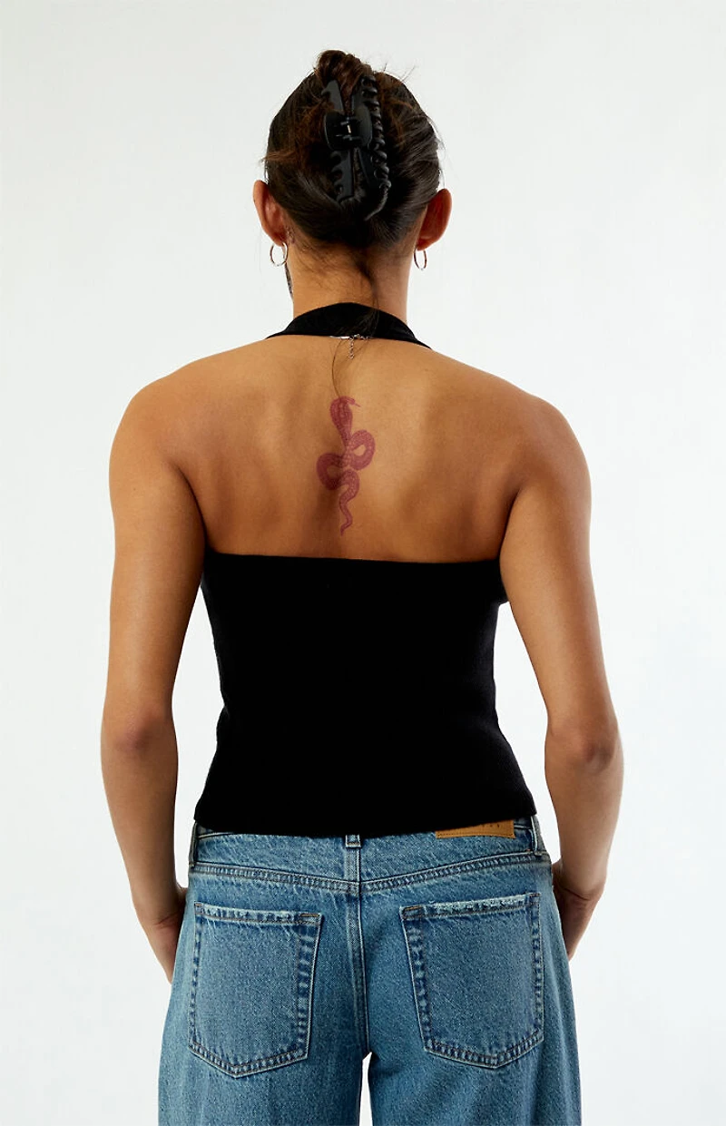 Your Favorite Button Front Sweater Halter Top