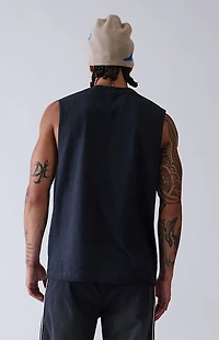 A.R.C. Washed Black Vintage Wash Cut Off Muscle T-Shirt