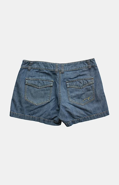 PS VINTAGE 2000s Y2K Low Rise Micro Dark Indigo Jean Shorts