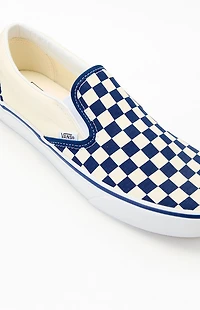 Vans Blue & White Checkerboard Classic Slip-On Shoes
