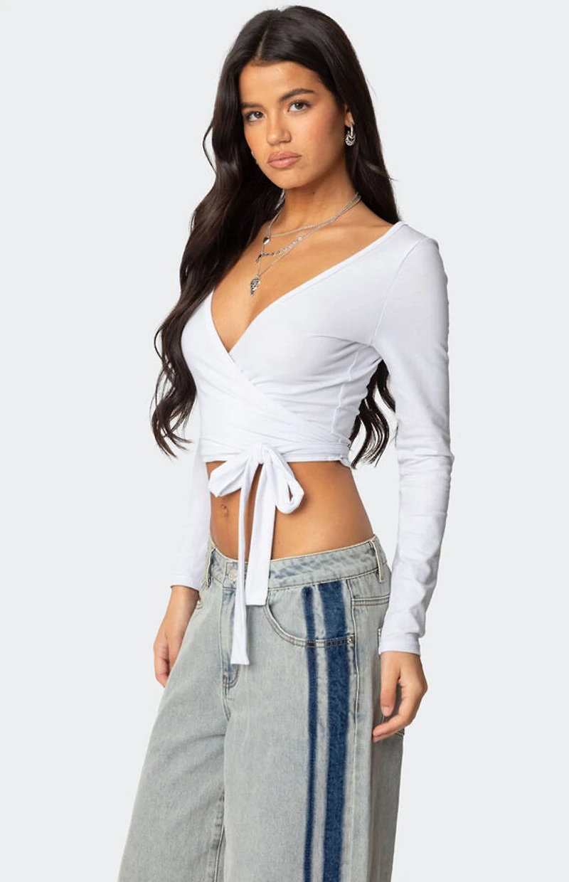 Edikted Aila Wrap Top