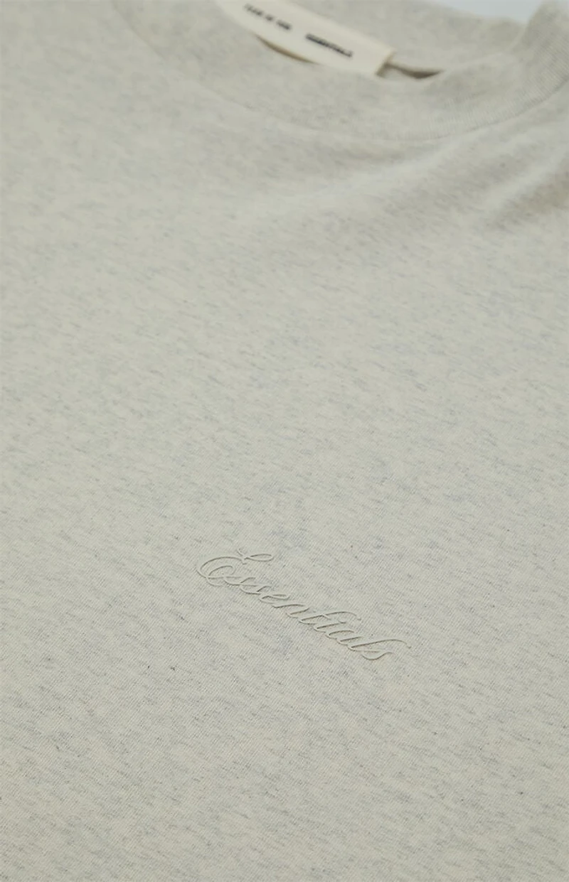 Fear of God ESSENTIALS Heather Oatmeal Classic Long Sleeve T-Shirt