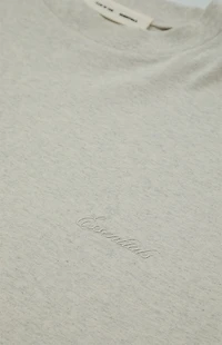 Fear of God ESSENTIALS Heather Oatmeal Classic Long Sleeve T-Shirt