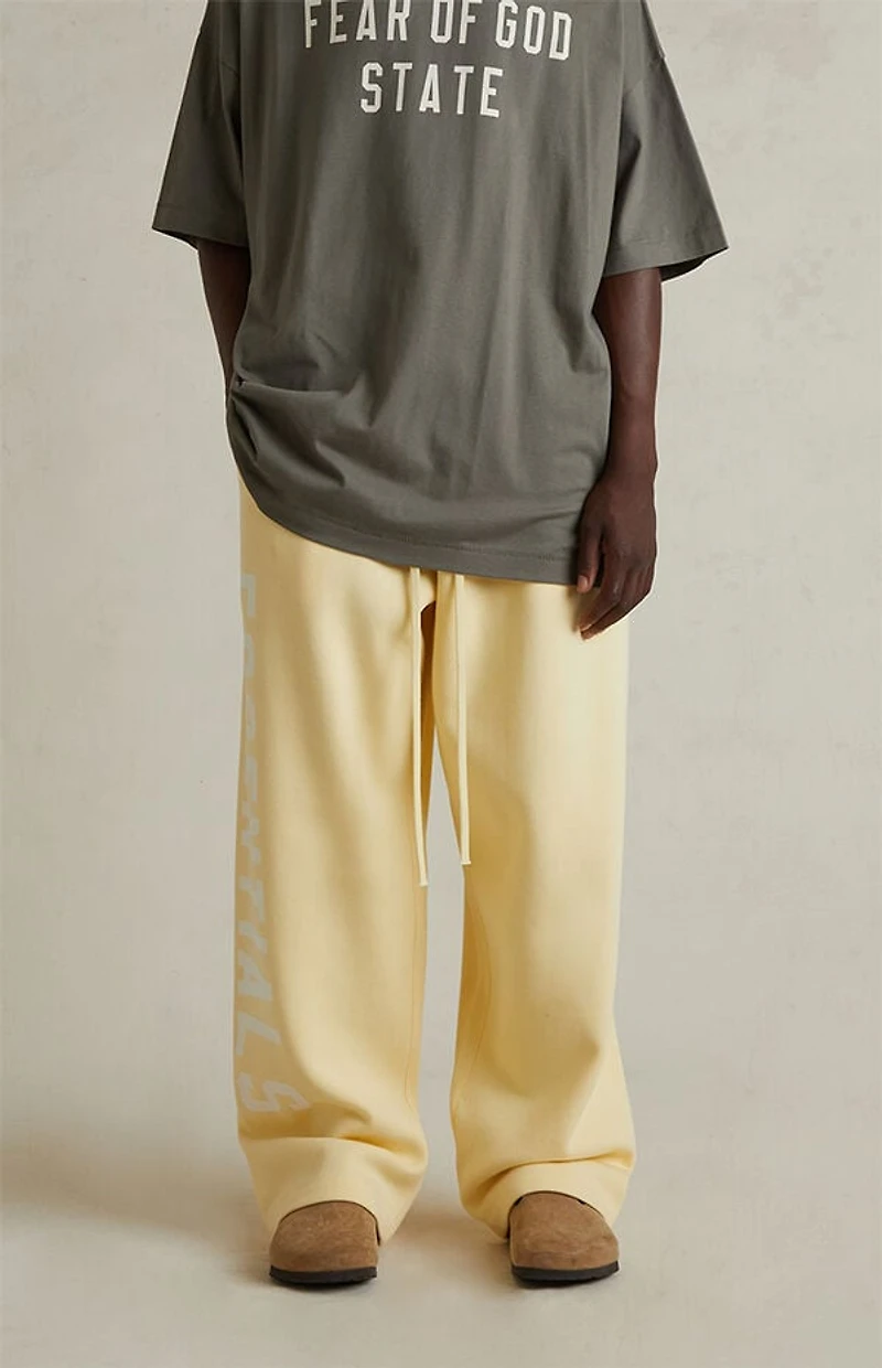 Fear of God ESSENTIALS Garden Yellow Lounge Fleece Baggy Sweatpants