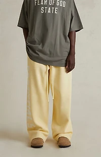 Fear of God ESSENTIALS Garden Yellow Lounge Fleece Baggy Sweatpants