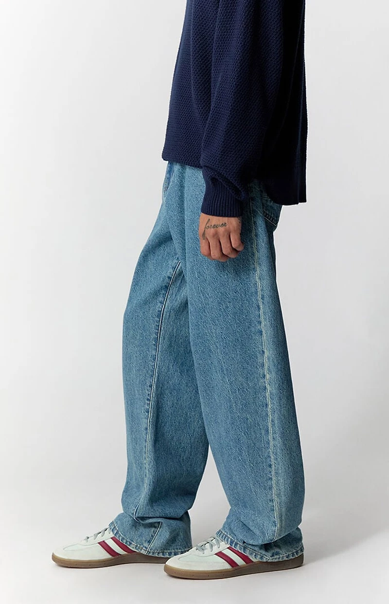 Pacsun Dylan Baggy Jeans Florence Patch Medium Blue