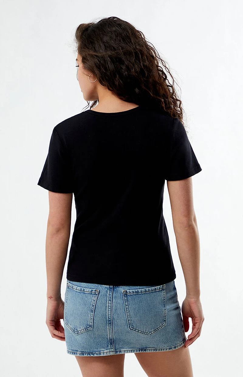 PS / LA How Lucky Are We Floral Stitch T-Shirt