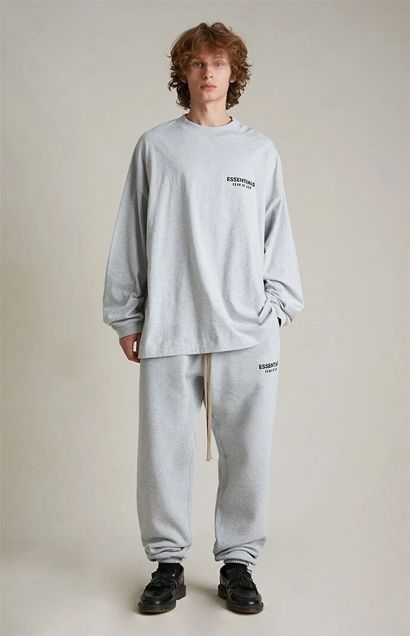 Fear of God ESSENTIALS Light Heather Grey Fleece Sweatpants