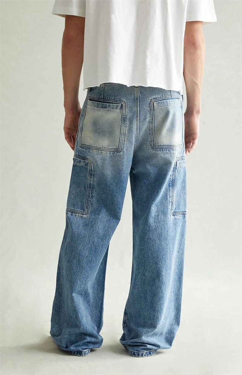 Pacsun Blake Extreme Baggy Jeans Cargo Light Blue Tint