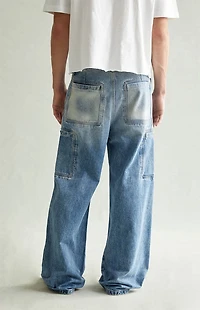Pacsun Blake Extreme Baggy Jeans Cargo Light Blue Tint