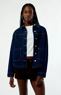 Pacsun Dark Indigo Kirby Denim Shacket