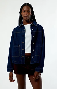 Pacsun Dark Indigo Kirby Denim Shacket