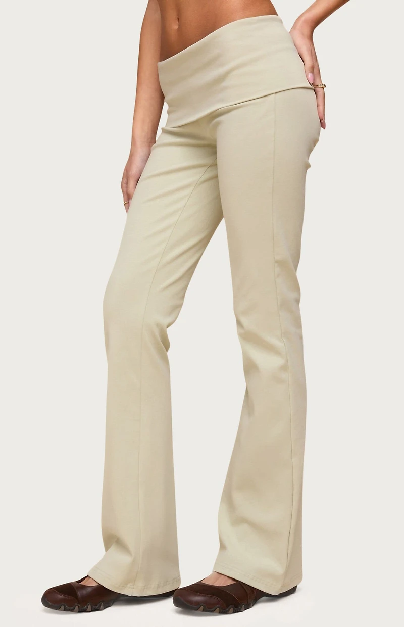 Edikted Ivanne Foldover Flared Pants