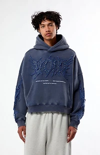 Pacsun Void Raw Applique Cropped Hoodie