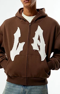 Pacsun LA Applique Full Zip Hoodie