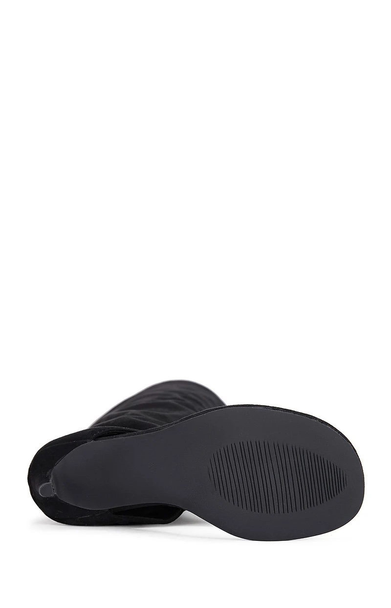 AZALEA WANG Women's Chandi Black Stiletto Sandal Boots