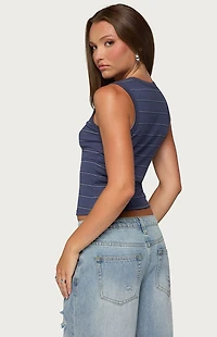 Edikted Brynne Striped Button Up Top