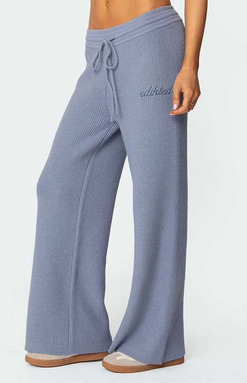 Edikted Kris Ribbed Knit Sweatpants